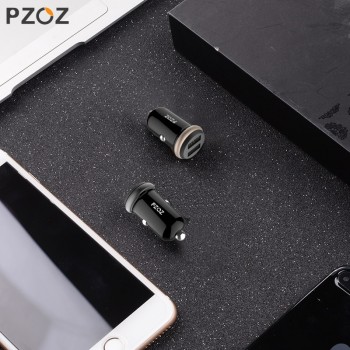 PZOZ Mini USB Car Charger Dual USB 3.1A Charging Mobile Phone Tablet GPS Universal Fast charging Car-Charger Adapter Accessories