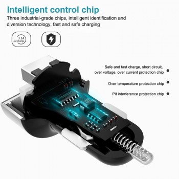 LED Display Quick Charge 3.0 Car Charger Mobile Phone QC3.0 Fast Dual USB Car-charger Auto Charger for Samsung Huawei FCP Xiaomi