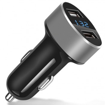 LED Display Quick Charge 3.0 Car Charger Mobile Phone QC3.0 Fast Dual USB Car-charger Auto Charger for Samsung Huawei FCP Xiaomi