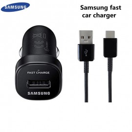 Original Samsung fast car charger,100cm micro usb/120cm type C cable for Samsung Galaxy S6 S7 edge S8 S9 plus A3 A5 A7 A8 A9 c7