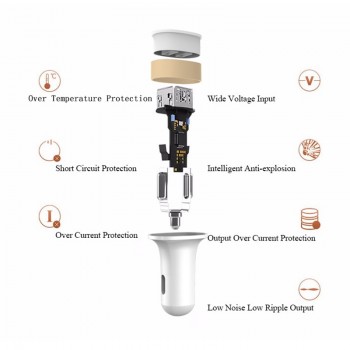 LINGCHEN Dual USB Car Charger For Phone 5V 2.1 A Mobile Phone Charger For iPhone Fast USB Charger Adapter For Car For Tablets