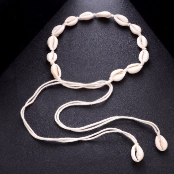 Bohemian Beach Tassel Necklace Natural Sea Shell Choker Chain Necklace Collar Boho Women Summer Beach Jewelry Shellhard