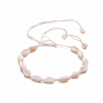 Bohemian Beach Tassel Necklace Natural Sea Shell Choker Chain Necklace Collar Boho Women Summer Beach Jewelry Shellhard