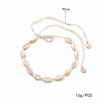 Bohemian Beach Tassel Necklace Natural Sea Shell Choker Chain Necklace Collar Boho Women Summer Beach Jewelry Shellhard