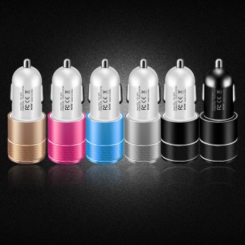 Car Universal Dual DC 3.1A 2-Port Universal Car usb Charger For iPhone 6 6s 7 X iPod Ipad for Samsung Xiaomi Huawei car adapter