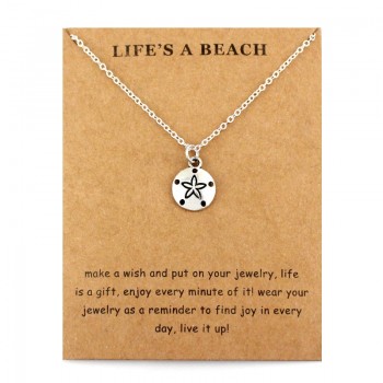 Starfish Conch Shell Ocean Waves Sea Turtle Fish Shark Pendants Necklaces Women Men Unisex Fashion Trendy Jewelry Beach Gift