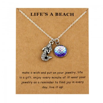 Starfish Conch Shell Ocean Waves Sea Turtle Fish Shark Pendants Necklaces Women Men Unisex Fashion Trendy Jewelry Beach Gift