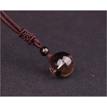 Natural Stone 16mm Black Obsidian Tiger Eye Stone Pendant Transfer Lucky Amulet Crystal Pendant Necklace