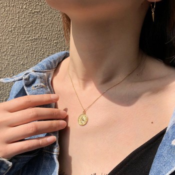 Ahmed Simple Star amp; Moon Pendant Necklace For Women New Bijoux Maxi Statement Necklaces Collier Fashion Jewelry