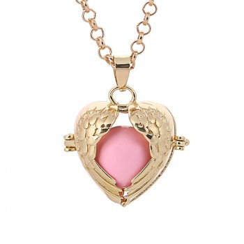 LU YING Mexico Bola Cage Pendant Angel ball new Caller Sounds 16mm Harmony Ball with Chain Necklace Jewelry Gift