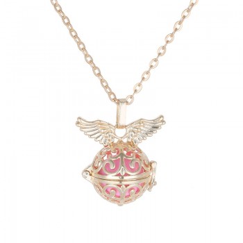 LU YING Mexico Bola Cage Pendant Angel ball new Caller Sounds 16mm Harmony Ball with Chain Necklace Jewelry Gift