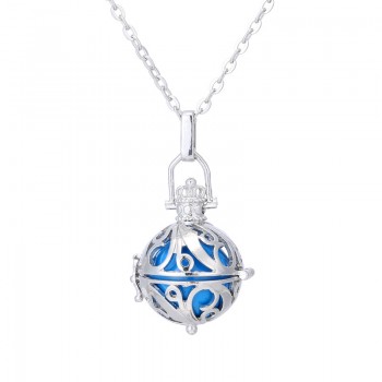 LU YING Mexico Bola Cage Pendant Angel ball new Caller Sounds 16mm Harmony Ball with Chain Necklace Jewelry Gift