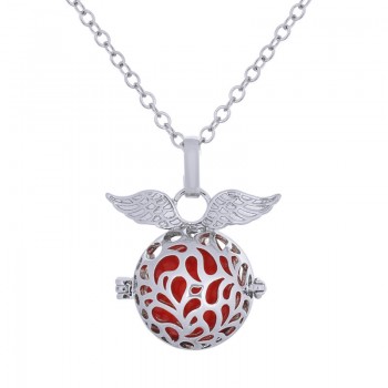 LU YING Mexico Bola Cage Pendant Angel ball new Caller Sounds 16mm Harmony Ball with Chain Necklace Jewelry Gift