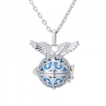 LU YING Mexico Bola Cage Pendant Angel ball new Caller Sounds 16mm Harmony Ball with Chain Necklace Jewelry Gift