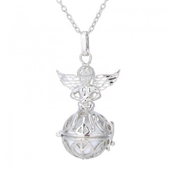 LU YING Mexico Bola Cage Pendant Angel ball new Caller Sounds 16mm Harmony Ball with Chain Necklace Jewelry Gift