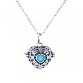LU YING Mexico Bola Cage Pendant Angel ball new Caller Sounds 16mm Harmony Ball with Chain Necklace Jewelry Gift