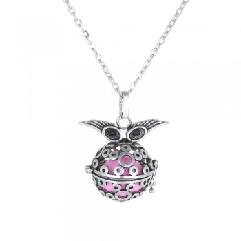 LU YING Mexico Bola Cage Pendant Angel ball new Caller Sounds 16mm Harmony Ball with Chain Necklace Jewelry Gift