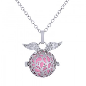 LU YING Mexico Bola Cage Pendant Angel ball new Caller Sounds 16mm Harmony Ball with Chain Necklace Jewelry Gift