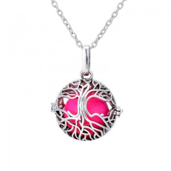LU YING Mexico Bola Cage Pendant Angel ball new Caller Sounds 16mm Harmony Ball with Chain Necklace Jewelry Gift