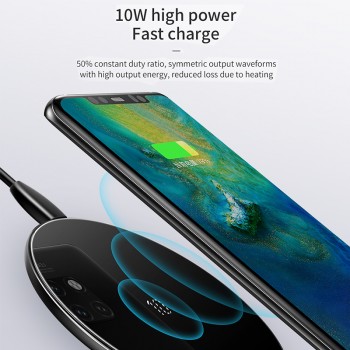 Baseus 10W Qi Wireless Charger For Huawei Mate 20 Pro Glass Fast Wirless Wireless Charging Pad For iPhone Xs Max Xs X Samsung S9