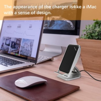 Metrans Qi Wireless Charger For iPhone XS Max XR X 8 Fan Cooling Fast Wireless Charging Stand For Samsung Galaxy S8 S9+ Note 9 8