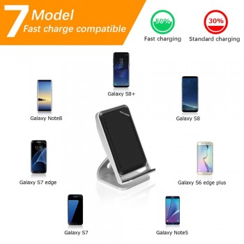 Metrans Qi Wireless Charger For iPhone XS Max XR X 8 Fan Cooling Fast Wireless Charging Stand For Samsung Galaxy S8 S9+ Note 9 8