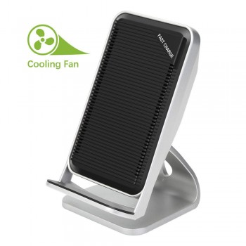 Metrans Qi Wireless Charger For iPhone XS Max XR X 8 Fan Cooling Fast Wireless Charging Stand For Samsung Galaxy S8 S9+ Note 9 8