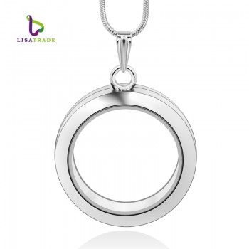 1PC 30mm Round magnetic glass floating charm locket 4 colors 2 styles Memory photo locket (includ free chain) LSFL02-1