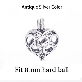 1pc Mixed Pearl Cage Locket Pendants Vintage Aromatherapy Mermaid Essential Oil Diffuser Necklace Locket For DIY Jewelry