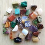 Wholesale 50pcs/lot 2017 hot selling trendy Assorted Natural stone Mixed Irregular shape pendants charms jewelry Free shipping