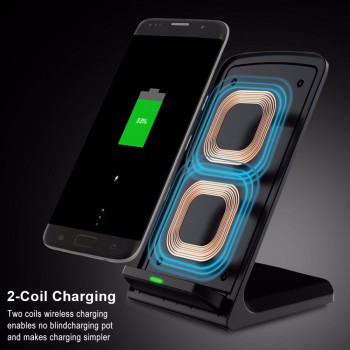 10W 9V Quick Wireless Charger for iPhone X 8 Qi Wireless Charger Fast Wireless Charging Stand for Samsung S8 S7 S6 Edge Note 8