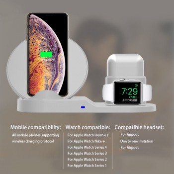 Fast Charging Qi Wireless Charger for Apple watch 1 2 3 4 For iPhone XS Max XR X 8 Plus For Samsung S9 S8 note 9 8 For AirPods