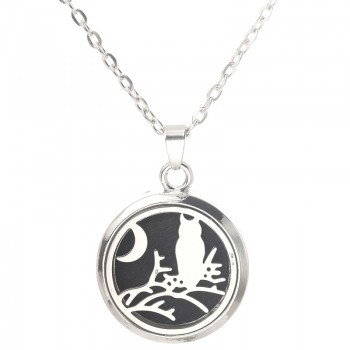 Tree of Life Stainless Steel Aroma Box Pendant Necklace Magnetic Aromatherapy Essential Oil Diffuser Box Locket Pendant Jewelry