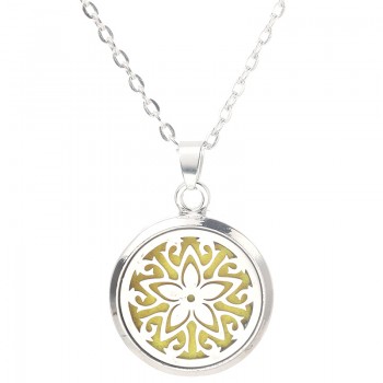 Tree of Life Stainless Steel Aroma Box Pendant Necklace Magnetic Aromatherapy Essential Oil Diffuser Box Locket Pendant Jewelry