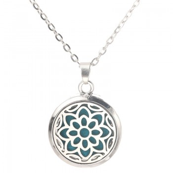 Tree of Life Stainless Steel Aroma Box Pendant Necklace Magnetic Aromatherapy Essential Oil Diffuser Box Locket Pendant Jewelry