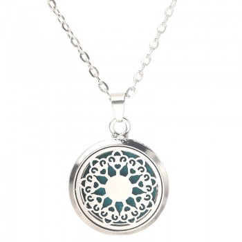 Tree of Life Stainless Steel Aroma Box Pendant Necklace Magnetic Aromatherapy Essential Oil Diffuser Box Locket Pendant Jewelry