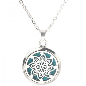 Tree of Life Stainless Steel Aroma Box Pendant Necklace Magnetic Aromatherapy Essential Oil Diffuser Box Locket Pendant Jewelry