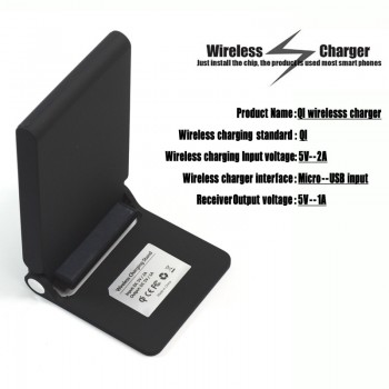 AIXXCO Qi Wireless Charger 3 Coils Folding Charging Stand For Samsung Galaxy S6 edge plus/Note5/S7/S7 edge/S8