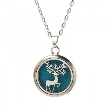 Tree of Life Aroma Diffuser Necklace Stainless steel magnet 18 styles Pendant Perfume Essential Oil Aromatherapy Locket Necklace