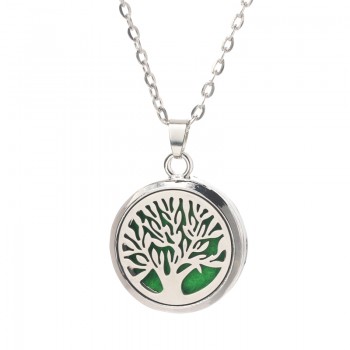 Tree of Life Aroma Diffuser Necklace Stainless steel magnet 18 styles Pendant Perfume Essential Oil Aromatherapy Locket Necklace