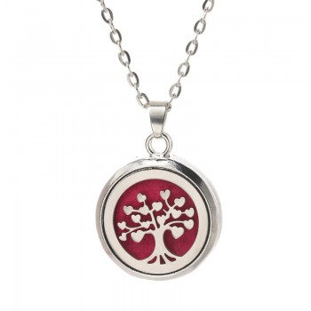 Tree of Life Aroma Diffuser Necklace Stainless steel magnet 18 styles Pendant Perfume Essential Oil Aromatherapy Locket Necklace