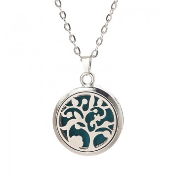 Tree of Life Aroma Diffuser Necklace Stainless steel magnet 18 styles Pendant Perfume Essential Oil Aromatherapy Locket Necklace