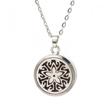 Tree of Life Aroma Diffuser Necklace Stainless steel magnet 18 styles Pendant Perfume Essential Oil Aromatherapy Locket Necklace