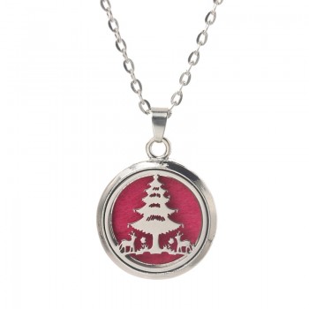 Tree of Life Aroma Diffuser Necklace Stainless steel magnet 18 styles Pendant Perfume Essential Oil Aromatherapy Locket Necklace