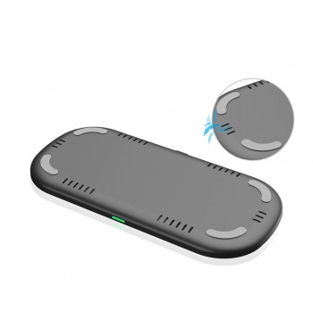 CHOETECH Wireless Charger Dual Pad Fast QI Wireless Charging For iPhone Xs Max Xr X 8 10W Phone Dock For Samsung S9 S8 S7 Edge