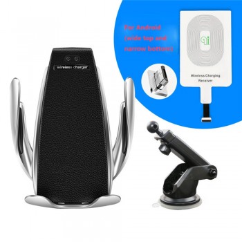 Wireless Car Charger Automatic Clamping For iphone Android Phone Charging Mount Holder With Dashboard Base Suction Cup Bracket