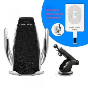 Wireless Car Charger Automatic Clamping For iphone Android Phone Charging Mount Holder With Dashboard Base Suction Cup Bracket