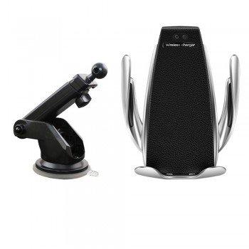 Wireless Car Charger Automatic Clamping For iphone Android Phone Charging Mount Holder With Dashboard Base Suction Cup Bracket