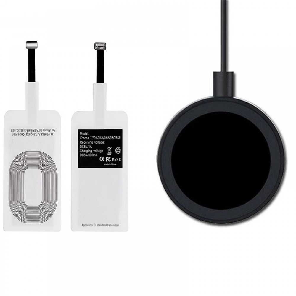 Qi Wireless Charging Kit Charger Adapter Receptor Pad Coil Receiver For iPhone 5 5C SE 5S 6 6S 7 8 Plus