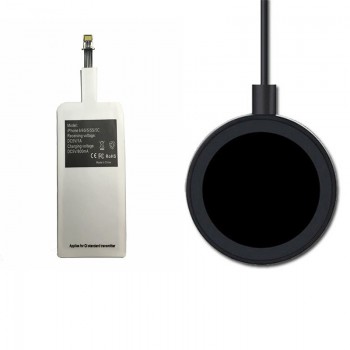 Qi Wireless Charging Kit Charger Adapter Receptor Pad Coil Receiver For iPhone 5 5C SE 5S 6 6S 7 8 Plus